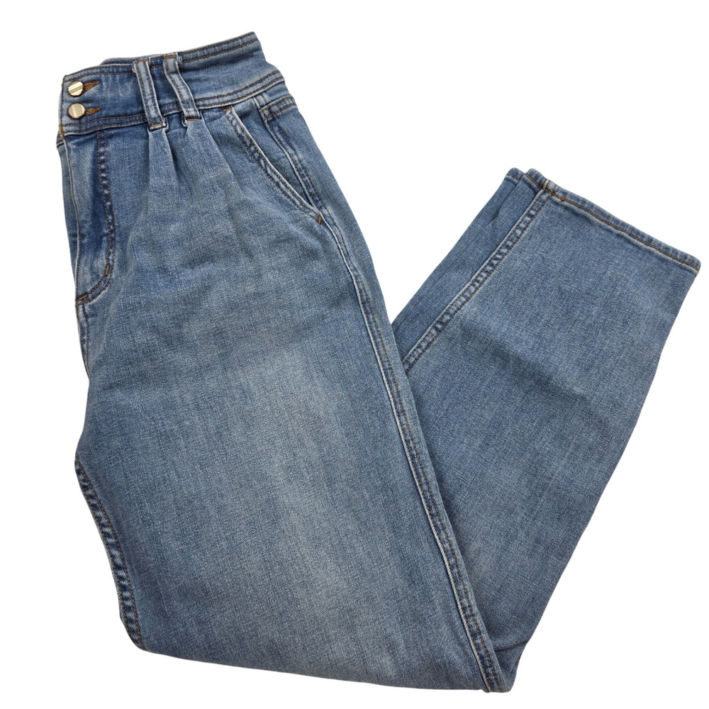 Pilcro & The Letterpress Ultra High Rise Pleated Trouser Jeans Womens 26 Balloon